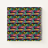 Carnet Neon Abstrait Motif de texture tropicale (Dos)