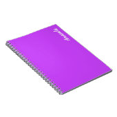 Carnet néon clair solide fluorescent violet (Côté Droit)