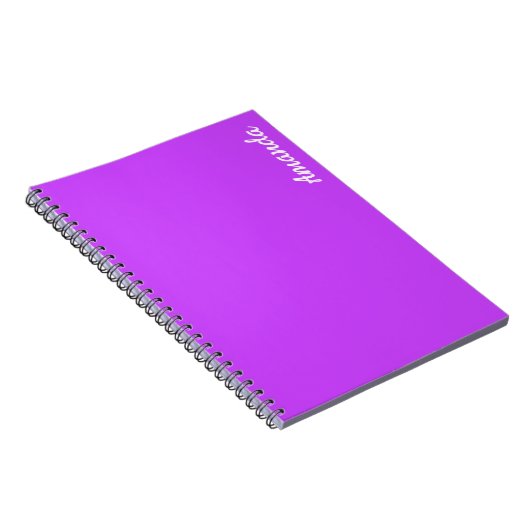 Carnet néon clair solide fluorescent violet (Côté Droit)