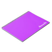 Carnet néon clair solide fluorescent violet (Côté gauche)