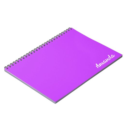 Carnet néon clair solide fluorescent violet (Côté gauche)