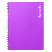 Carnet néon clair solide fluorescent violet (Devant)