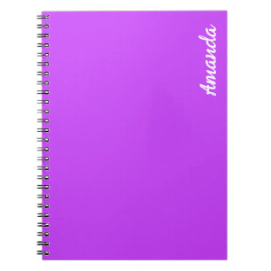 Carnet néon clair solide fluorescent violet