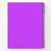 Carnet néon clair solide fluorescent violet (Dos)