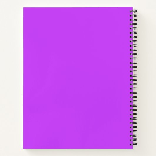 Carnet néon clair solide fluorescent violet (Dos)