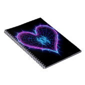 Carnet Neon Cyber‑Web Heart Stationery & Gifts (Côté Droit)