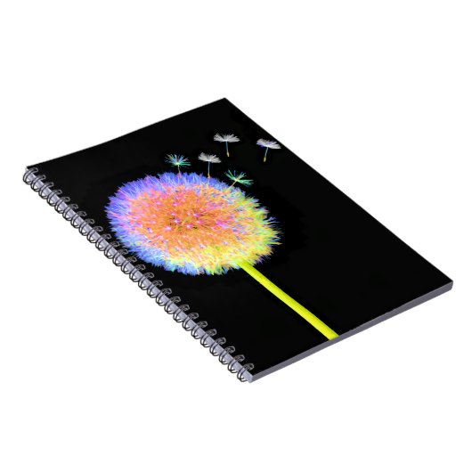 Carnet Neon Des Graines De Dandelion Ordinateur Portable (Côté Droit)