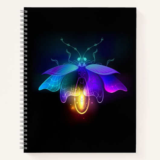 Carnet Neon Firefly sur noir (Devant)