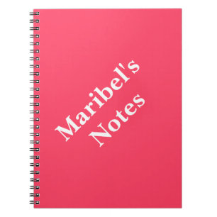 Carnet Neon Fuchsia Name College