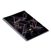 Carnet Neon Glitchcore Geometric Shapes on Black (Côté Droit)