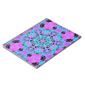 Carnet Neon kaleidoscope, mandala (Côté gauche)