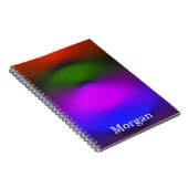Carnet Neon of Blue, Purple, Green & Orange Ajouter Nom (Côté Droit)
