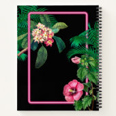 Carnet Neon Pink Tropical Botanical Été (Dos)