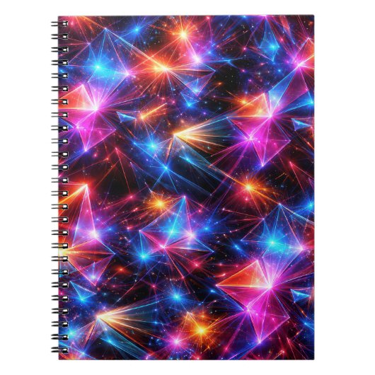 Carnet Neon Polygon Abstract with Explosions (Devant)