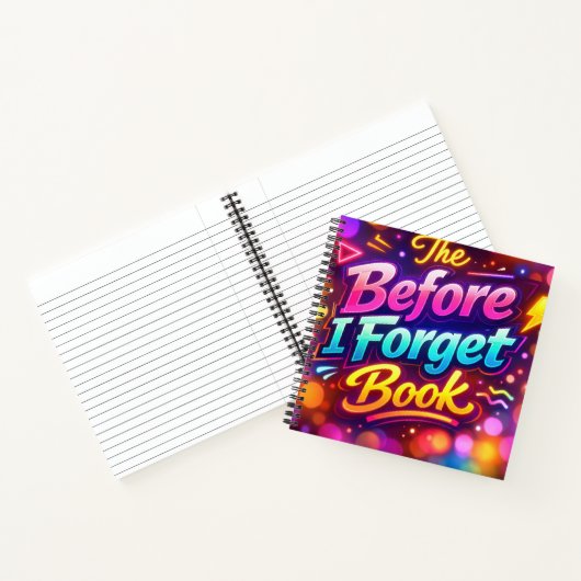 Carnet Neon Rainbow Abstract with Fun Text (Intérieur)