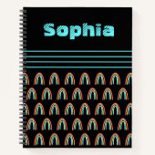 Carnet Neon Rainbow Monogramme noir (Devant)