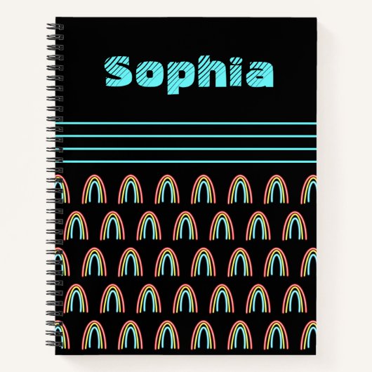 Carnet Neon Rainbow Monogramme noir (Devant)