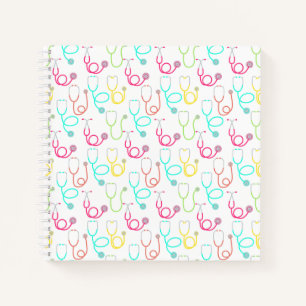 Carnet Neon Stethoscope Motif