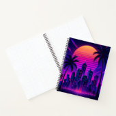 Carnet Neon Sunset Cityscape rétro-futuriste (Intérieur)