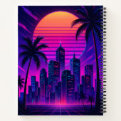 Carnet Neon Sunset Cityscape rétro-futuriste (Dos)