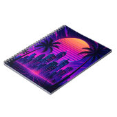 Carnet Neon Sunset Cityscape rétro-futuriste (Côté gauche)