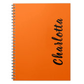Carnet Neon Sunset Orange Solide Couleur Personnalisée (Devant)