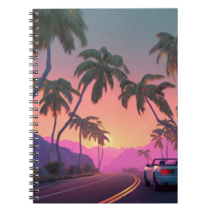 Carnet Neon Sunset Palm Drive