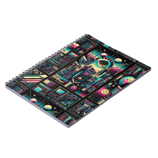 Carnet Neon Tech Odyssey (Côté gauche)