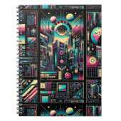 Carnet Neon Tech Odyssey (Devant)