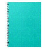 Carnet Néon turquoise texturé. (Devant)