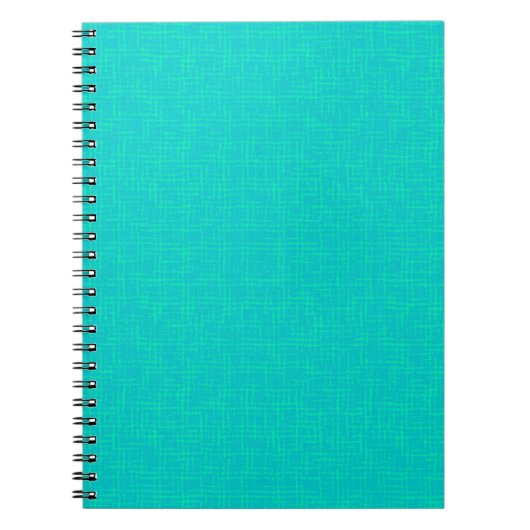 Carnet Néon turquoise texturé. (Devant)