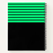 Carnet Neon vert rayures noir (Dos)