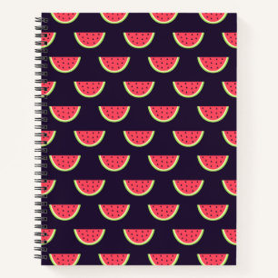 Carnet Neon Watermelon sur Motif violet