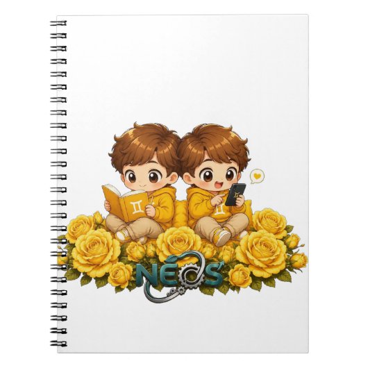 Carnet Neos Kawaii Zodiaque Gémeaux (Devant)