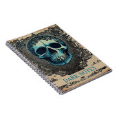 Carnet Néphère du crâne gothique bleu (Côté Droit)