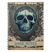 Carnet Néphère du crâne gothique bleu (Devant)