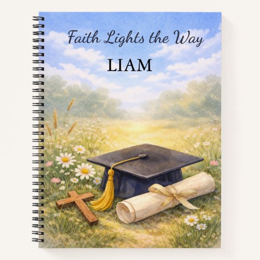 Carnet Nephew Graduation Personalized Christian Gift (Devant)