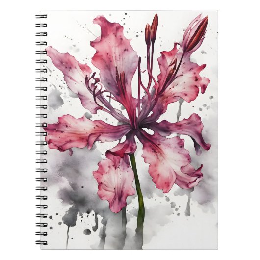 Carnet Nerine - Watercolor flowers (Devant)