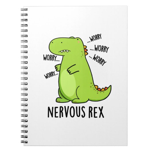Carnet Nervous Rex Drôle de dinosaure TRex Pun (Devant)