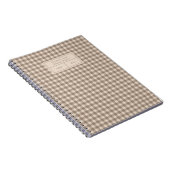 Carnet Neutral Rustic Gingham Small Business (Côté Droit)