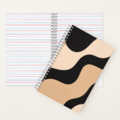 Carnet Neutral Wave Pattern Notebook in Beige and Black (À l'intérieur)
