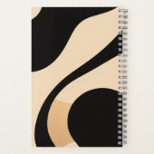 Carnet Neutral Wave Pattern Notebook in Beige and Black (Verso)