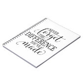 Carnet Never Forget the Difference You’ve Made (Côté gauche)
