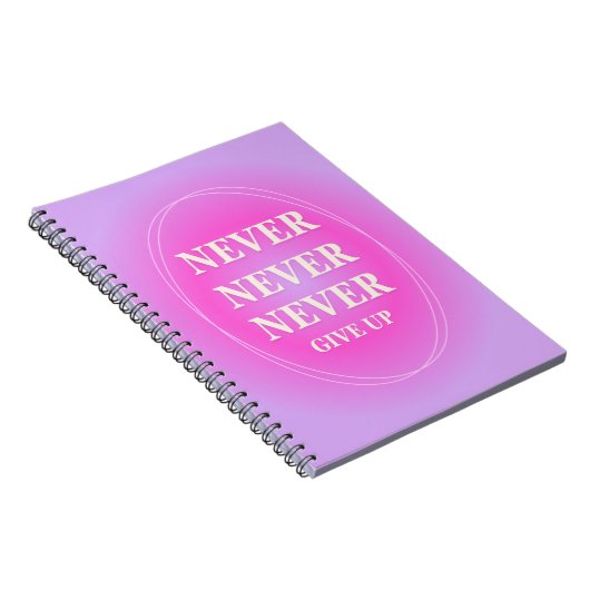 CARNET NEVER GIVE UP (Côté Droit)