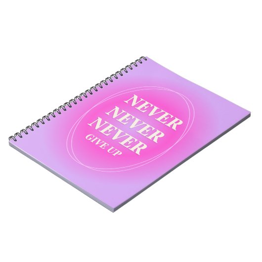CARNET NEVER GIVE UP (Côté gauche)