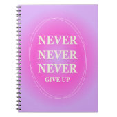 CARNET NEVER GIVE UP (Devant)