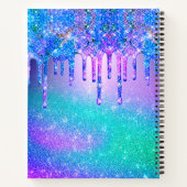 Carnet New beginnings blue ombre drips monogram large (Dos)