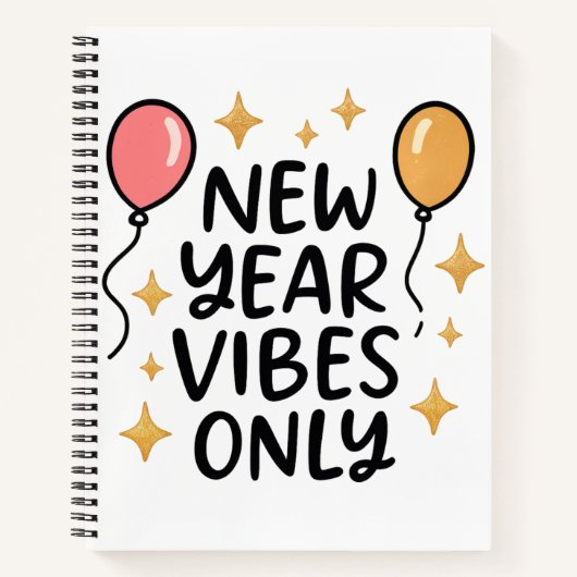 Carnet "New Year Vibes Only" Spiral Notebook (Devant)