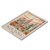 Carnet New York City Vintage 3D Textured Skyline Painting (Côté gauche)