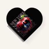 Carnet New York La Grosse Pomme Fruit Silhouette City (Devant)
